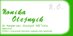 monika olejnyik business card